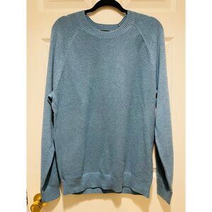 NWT Black Brown 1826 Blue Long Sleeve 100% Cotton Raglan Sleeve Pullover Size L